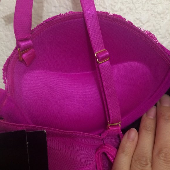 Daisy Fuentes 2-pc Lace Bustier Lingerie Set Pink - Picture 15 of 15